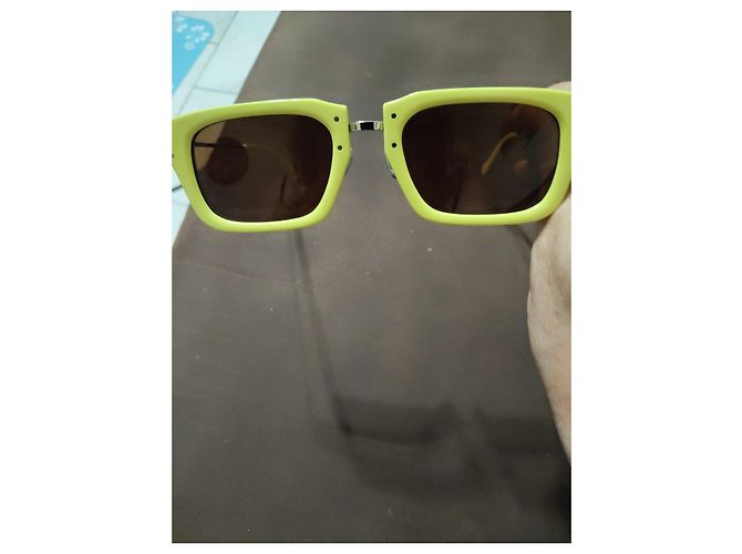 Occhiali da sole Jacquemus gialli squadrati Giallo - vista 2