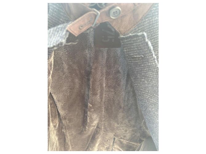 Autre Marque Abrigo Gimo's Italiana Lana Gris y Ante - vista 10