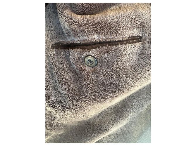 Autre Marque Abrigo Gimo's Italiana Lana Gris y Ante - vista 11