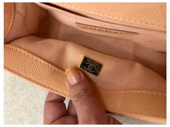 Borsa Chanel Boy Agnello Pesca - vista 13