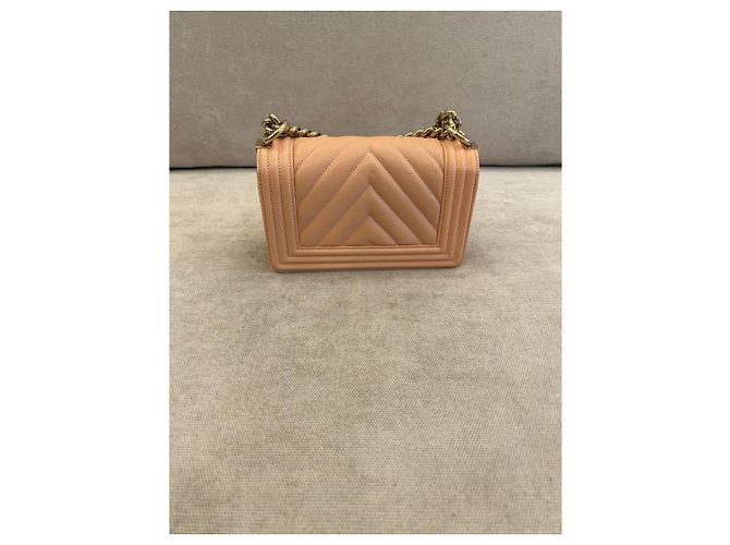 Borsa Chanel Boy Agnello Pesca - vista 3