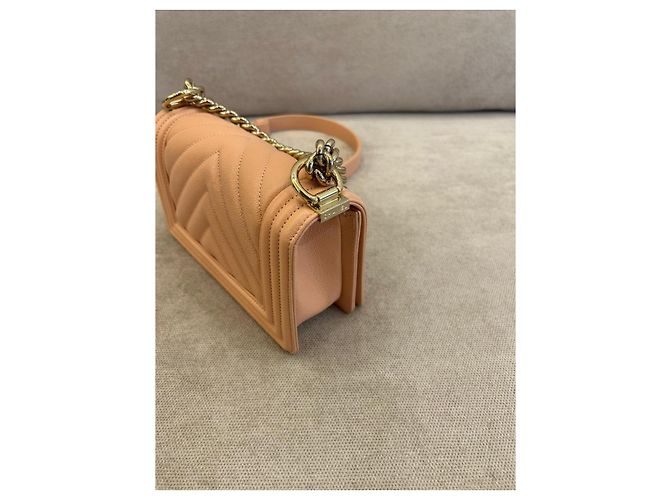 Borsa Chanel Boy Agnello Pesca - vista 4