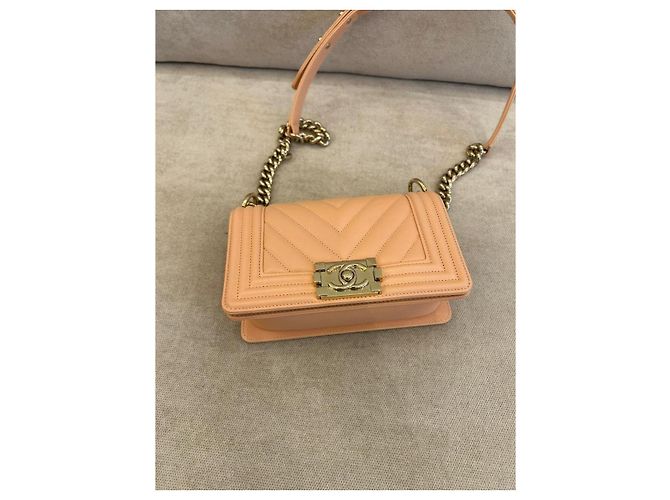 Borsa Chanel Boy Agnello Pesca - vista 6