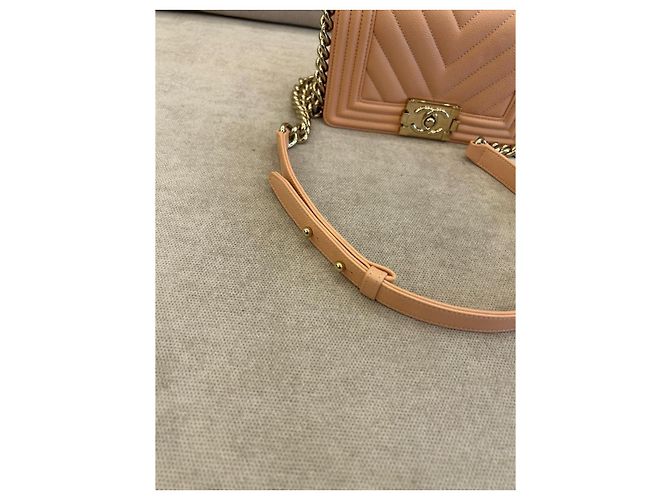 Borsa Chanel Boy Agnello Pesca - vista 8