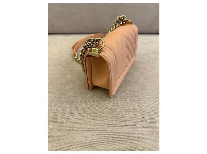 Borsa Chanel Boy Agnello Pesca - vista 9