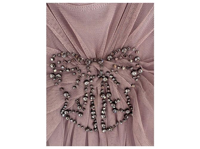 Liu.Jo Liu Jo Viskosekleid in Taupe mit Strass - Ansicht 3