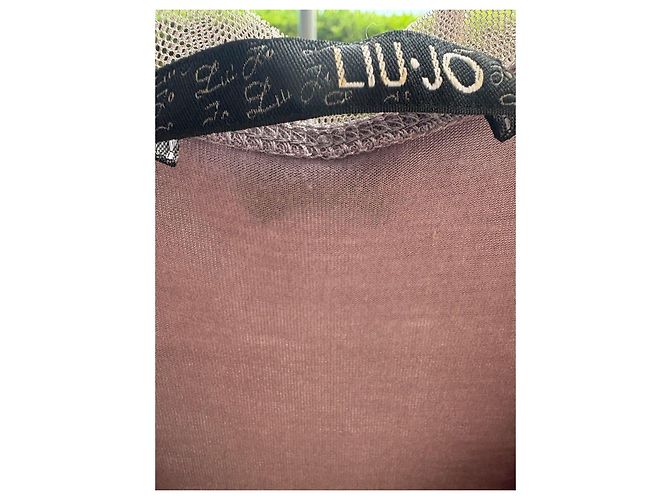 Liu.Jo Liu Jo Viskosekleid in Taupe mit Strass - Ansicht 5