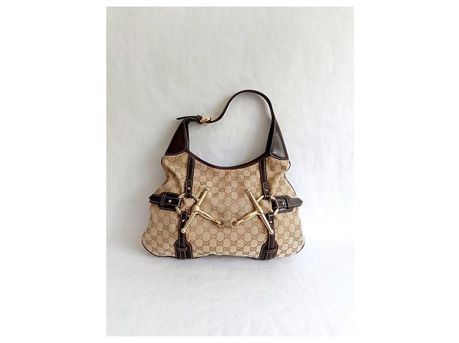 Borsa Hobo Gucci GG Monogram 85° Anniversario Marrone Beige - vista 3