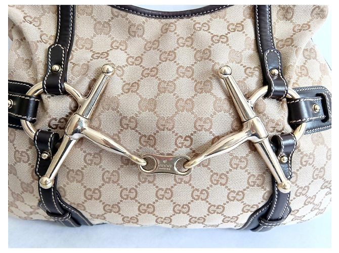 Borsa Hobo Gucci GG Monogram 85° Anniversario Marrone Beige - vista 6