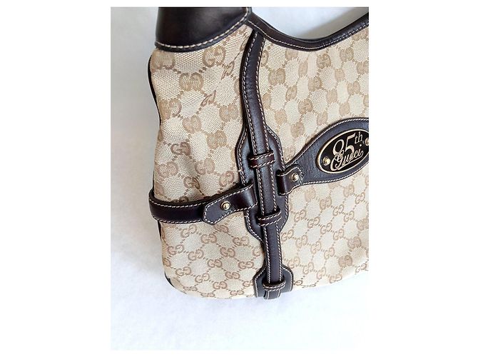 Borsa Hobo Gucci GG Monogram 85° Anniversario Marrone Beige - vista 8