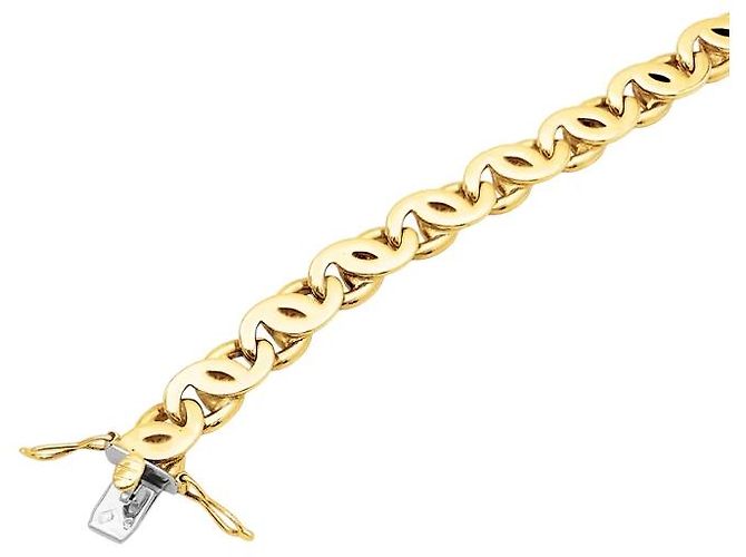 Autre Marque Bracciale d'oro, maglia occhio di tigre. - vista 3