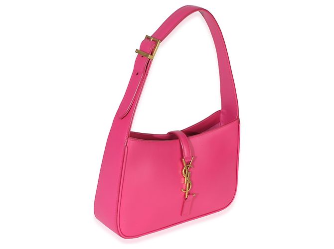 Saint Laurent Borsa Hobo Le 5 7 Small in pelle di vitello liscia rosa - vista 4