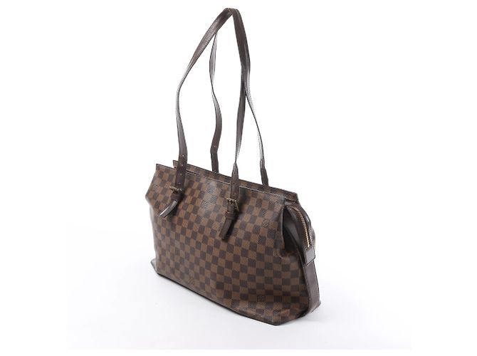 Borsa a tracolla Louis Vuitton Chelsea Damier Ebene marrone N51119 Rosso - vista 2