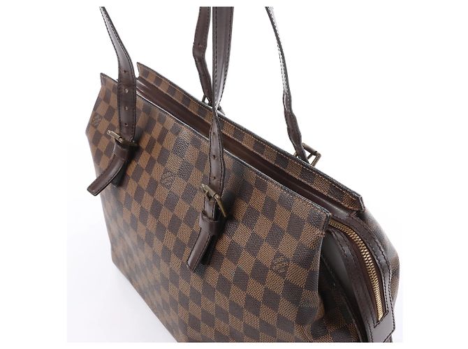 Borsa a tracolla Louis Vuitton Chelsea Damier Ebene marrone N51119 Rosso - vista 3