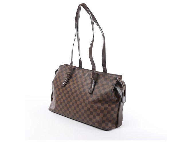 Borsa a tracolla Louis Vuitton Chelsea Damier Ebene marrone N51119 Rosso - vista 4