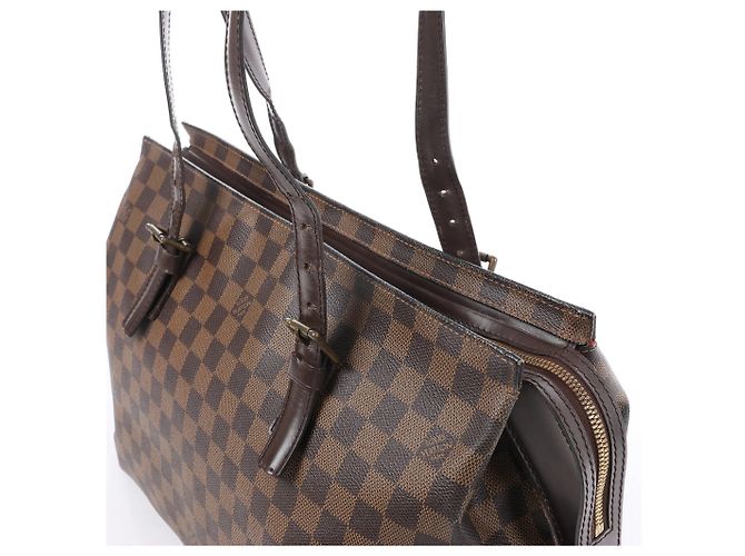 Borsa a tracolla Louis Vuitton Chelsea Damier Ebene marrone N51119 Rosso - vista 5