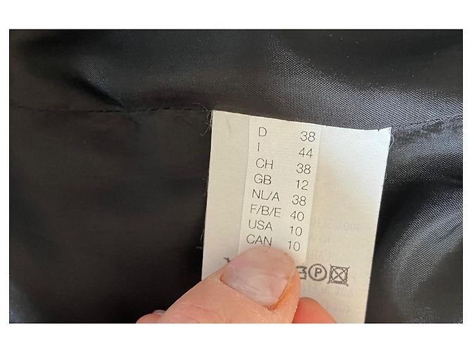 Autre Marque Conjunto de lã preta com casaco e vestido sem mangas Preto - vista 9