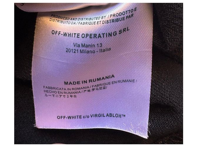 Off White Off-White Camiseta de algodón negro con logo Arrows - vista 8