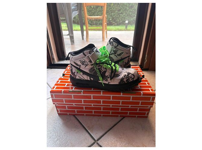 Nike x Off-White Air Force 1 Mid Nero Bianco - vista 2