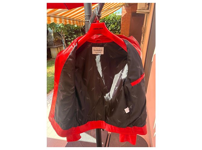 Autre Marque Mangotti Herren Lederjacke in Rot - Ansicht 3