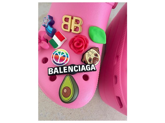 Balenciaga x Crocs Zoccoli Platform Rosa - vista 3