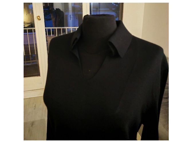 Chanel Uniform Strick-Polo Tunika Schwarz - Ansicht 3