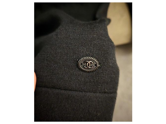 Chanel Uniform Strick-Polo Tunika Schwarz - Ansicht 5