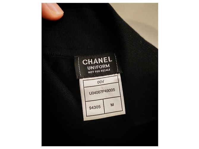 Chanel Uniform Strick-Polo Tunika Schwarz - Ansicht 6