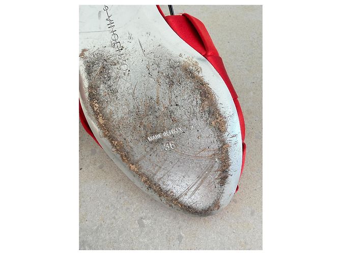 Autre Marque Marco de Vincenzo Ballerine Slingback in Raso Rosso - vista 2