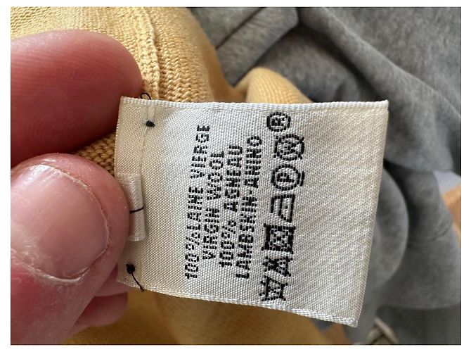 Constance Hermès Abito sottoveste in maglia gialla e pelle Giallo - vista 3