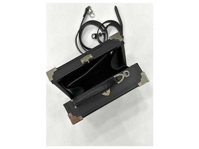 Borsa Mini Trunk in pelle nera Aspinal of London usata - vista 2