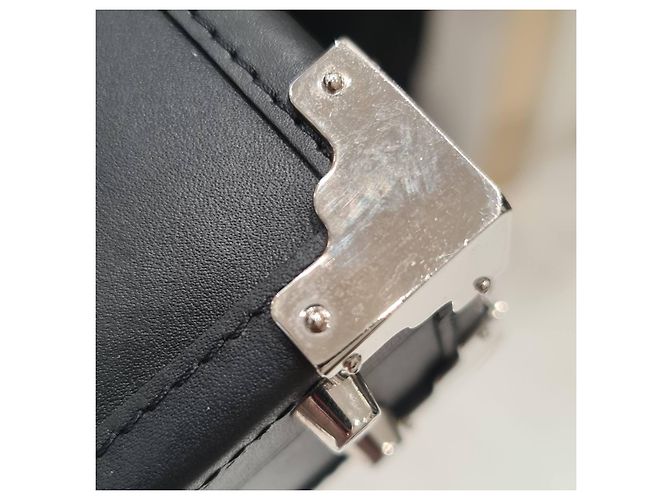 Borsa Mini Trunk in pelle nera Aspinal of London usata - vista 5