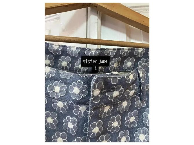 Autre Marque Sister Jane Falda Midi Estampado Floral Blanco Azul - vista 3
