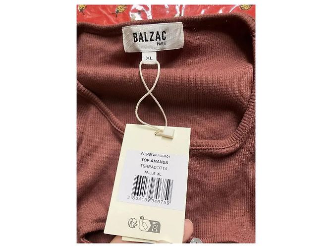 Balzac Paris Amanda Rippstrick Top - Terracotta Braun - Ansicht 4