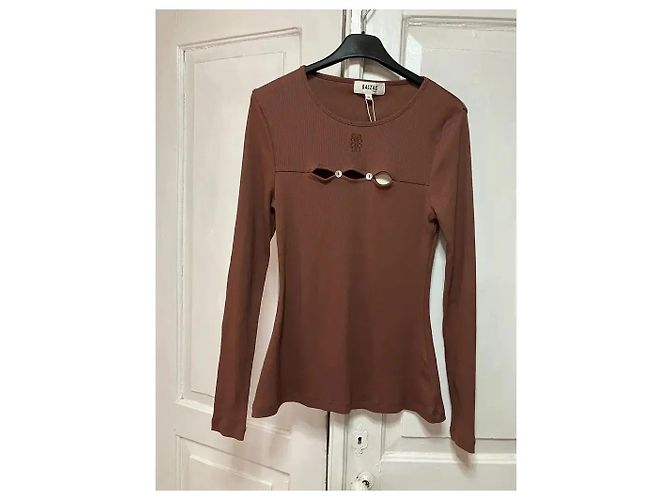 Balzac Paris Amanda Rippstrick Top - Terracotta Braun - Ansicht 6
