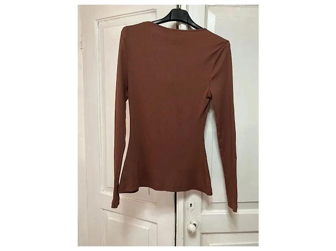 Balzac Paris Amanda Rippstrick Top - Terracotta Braun - Ansicht 7