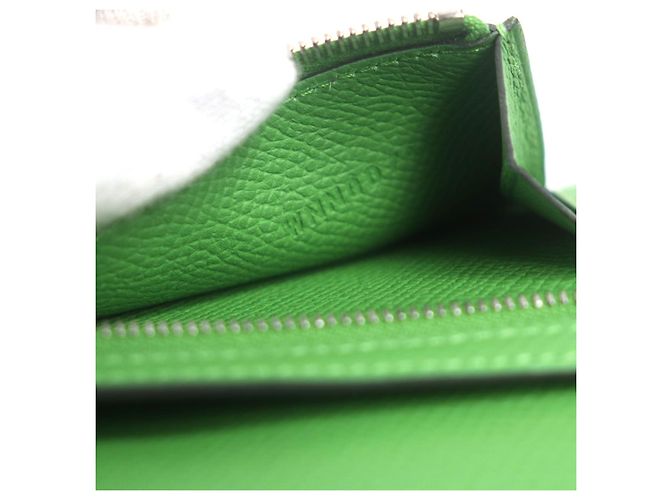 Cartera Trifold Hermès Bearn Combination Epsom Verde - vista 11