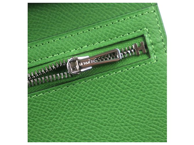 Cartera Trifold Hermès Bearn Combination Epsom Verde - vista 9
