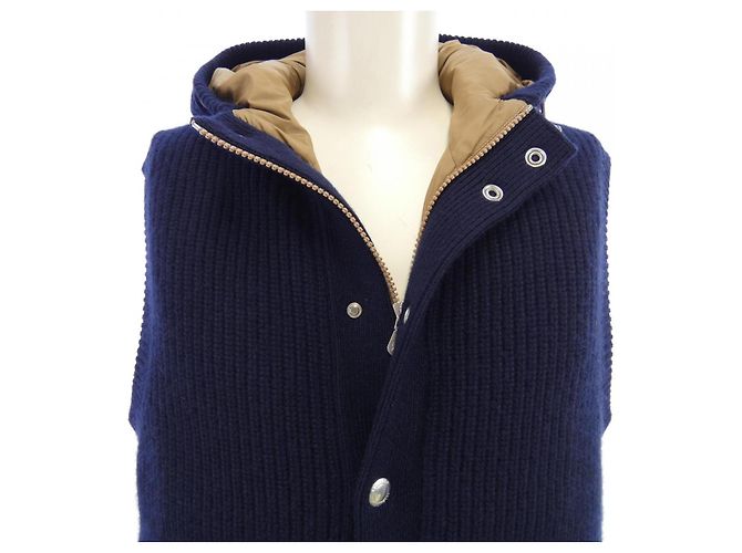 Autre Marque Chaleco de cachemira y plumón Brunello Cucinelli Azul Azul marino - vista 8