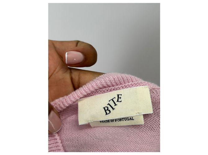 Autre Marque BITE Rosa Wollpullover mit Rundhalsausschnitt S Pink - Ansicht 5