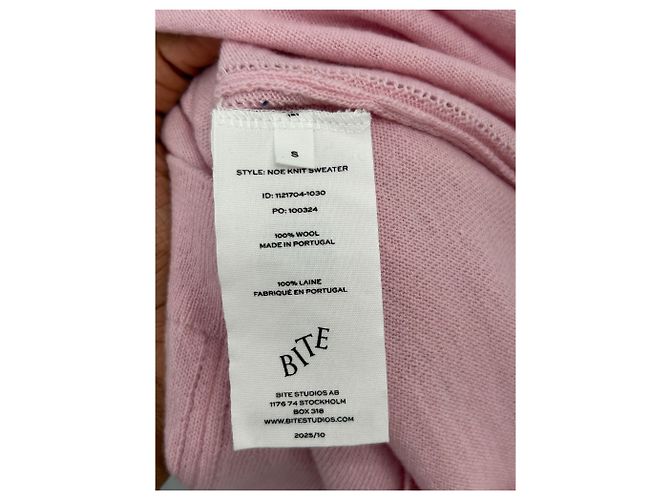 Autre Marque BITE Rosa Wollpullover mit Rundhalsausschnitt S Pink - Ansicht 6