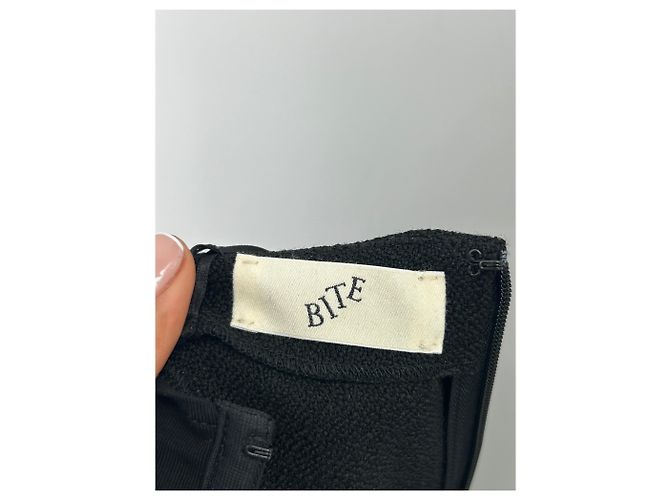 Autre Marque BITE Trägerloses schwarzes Wollkleid - Ansicht 5