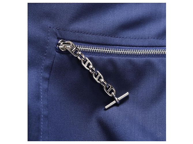 Falda de lana Chaine d'Ancre Hermès Azul - vista 9