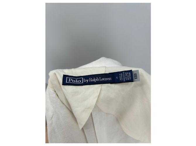 Blazer de lino beige Polo Ralph Lauren - vista 3