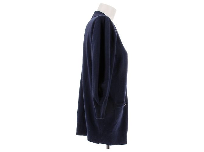 Chanel Marineblauer Cardigan aus Kaschmir - Ansicht 3