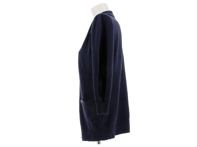 Chanel Marineblauer Cardigan aus Kaschmir - Ansicht 4