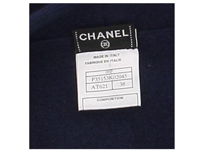 Chanel Marineblauer Cardigan aus Kaschmir - Ansicht 6