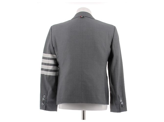 Thom Browne Kurzer Wollblazer Grau - Ansicht 2