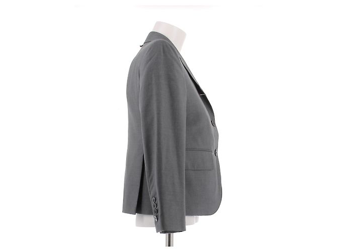 Thom Browne Kurzer Wollblazer Grau - Ansicht 3