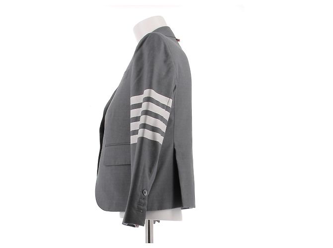 Thom Browne Kurzer Wollblazer Grau - Ansicht 4